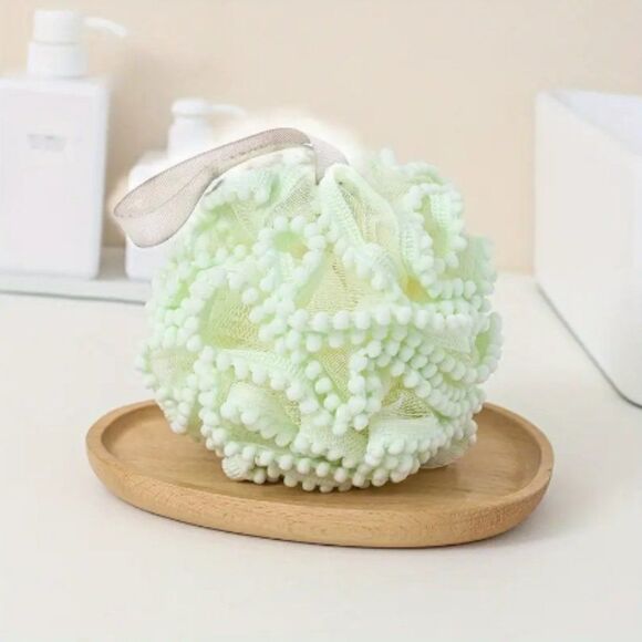 1pc Bath Pearl Bath Ball, Bath Flower Ball, Cute Scrub Bubble Bath Exfoliating - Picture 1 of 3